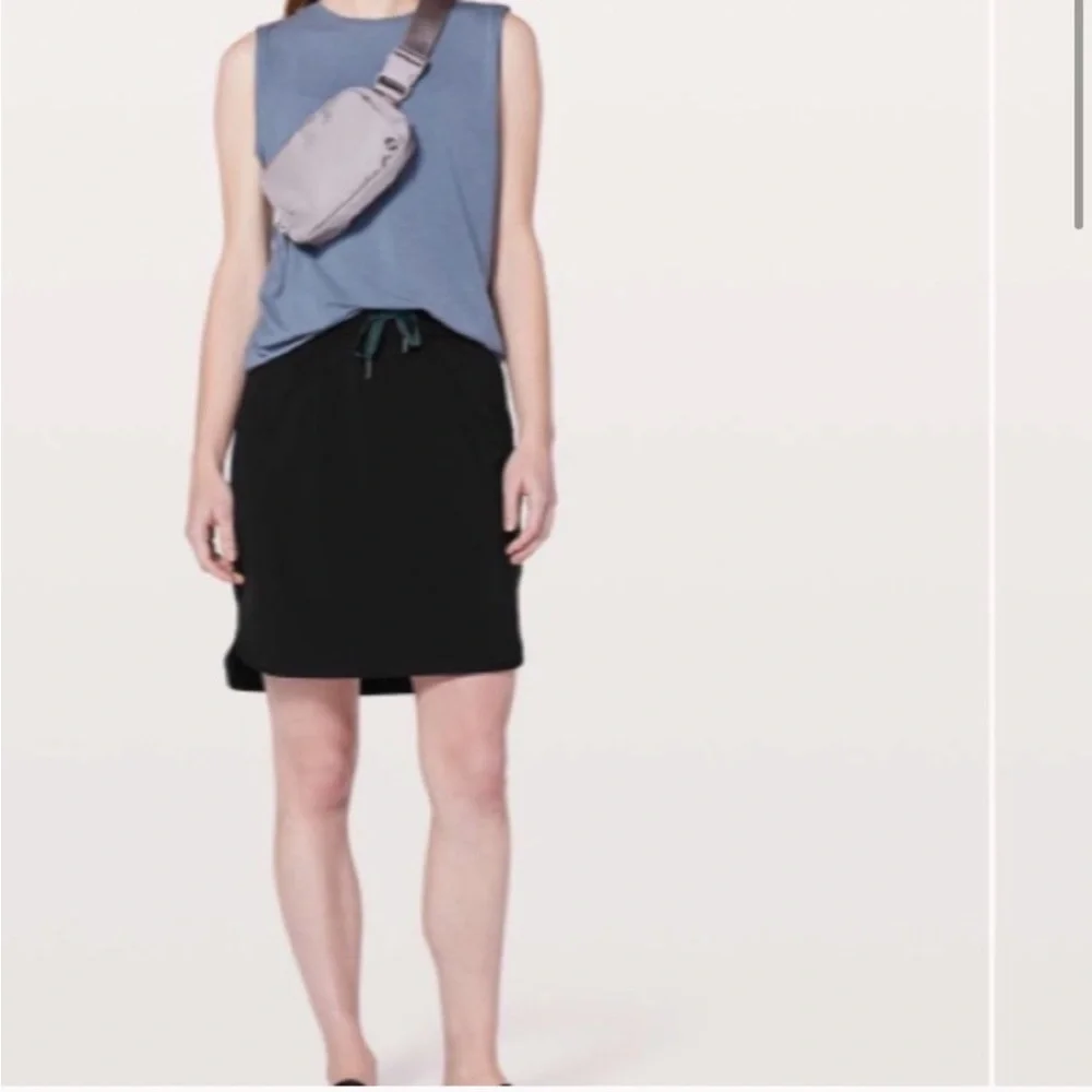 Lululemon Black Skirt with Drawstring